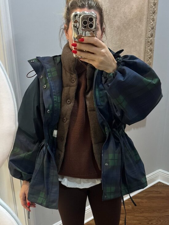 Damson Madder Jackets & Blazers - Damson Mader - Liu Shower Proof Raincoat - Navy Check